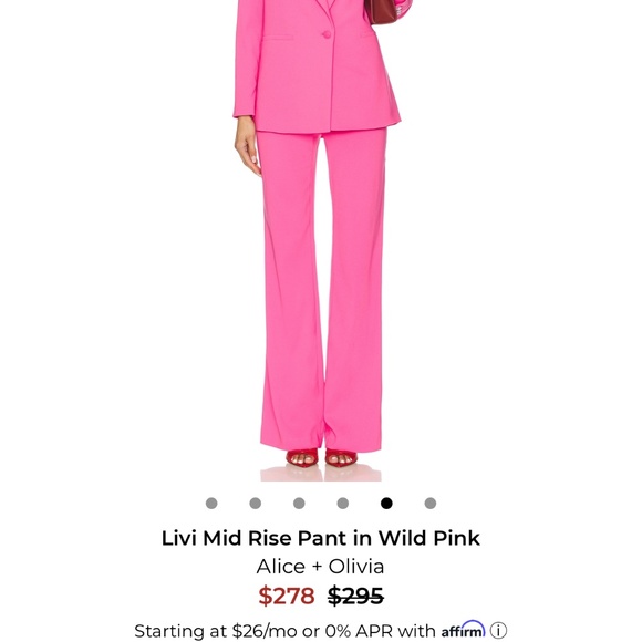 Alice + Olivia Denny Jacket and pants Pink size 2 - Picture 3 of 5